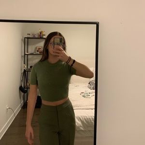 Zara green shirt